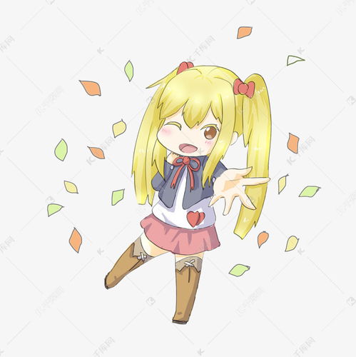 黄发双马尾女孩q版图人物素材图片免费下载千库网