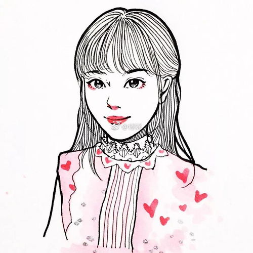 爱死这风格了,青春动人的插画真美简洁风手绘头像值得学习