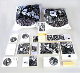 花女子系列装饰插画成品和相关衍生品