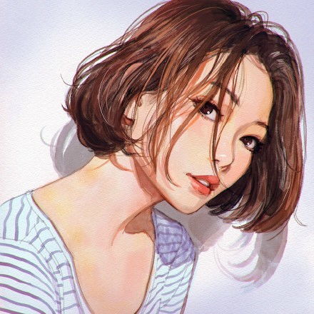 手绘森女头像动漫