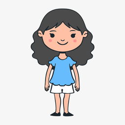 q版人物头像女生可爱插画