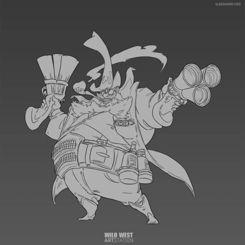 q版西部人物丨概念原画师alessandropizzi作品
