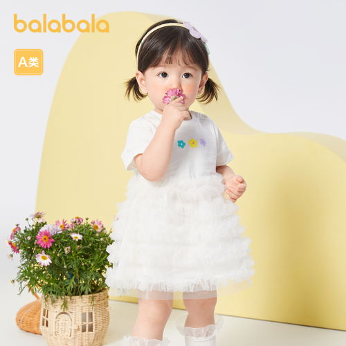 jellybaby2024年春秋季女童婴幼裙子连衣裙时尚舒适红色90
