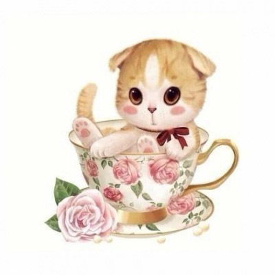 可爱卡通小猫头像大全水果小图案
