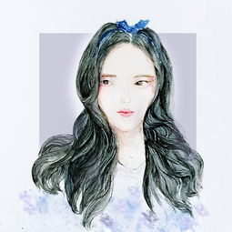 水彩手绘,头像
