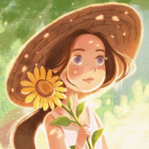 2022年单人头像清新女生插画头像
