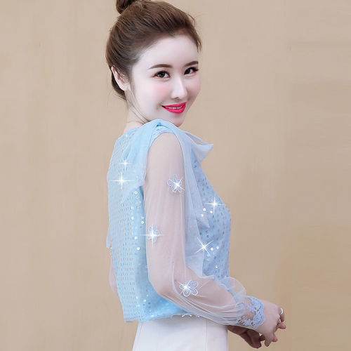 很仙的v领雪纺衫上衣潮流女装秋装2020新款气质女士长袖洋气衬衫