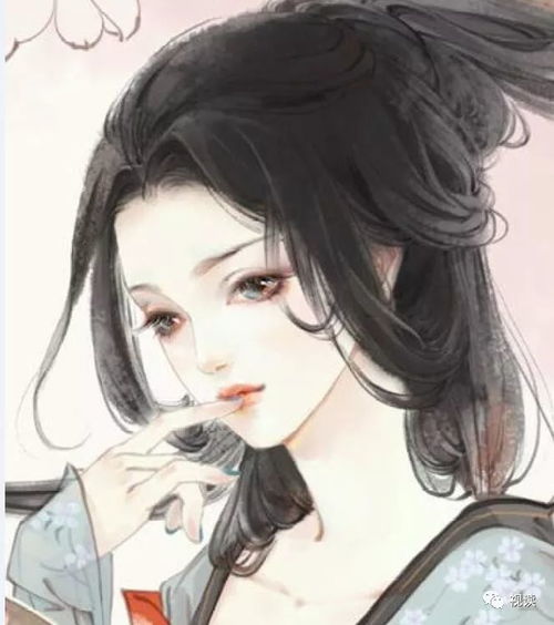牛仔服女孩卡通头像古风