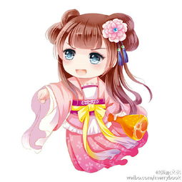 q版古装萌少女插画