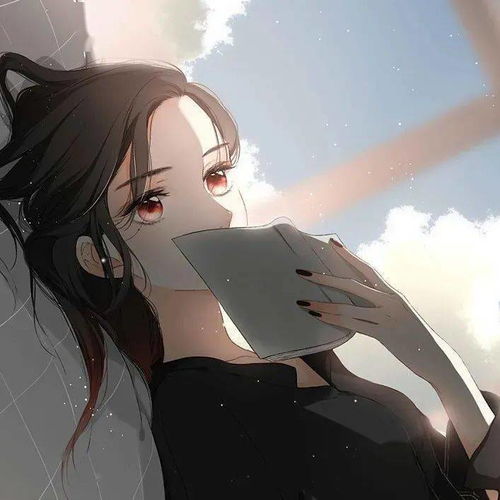 唯美动漫女生头像欲落的樱花等不到富士山的日落

