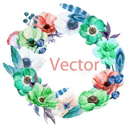 时尚唯美水彩绘花卉插画矢量图免费下载ai格式编号28328427千图网
