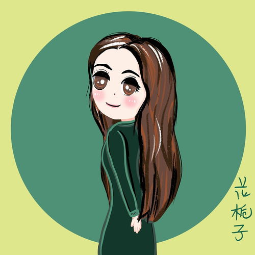 花栀子插画女生头像